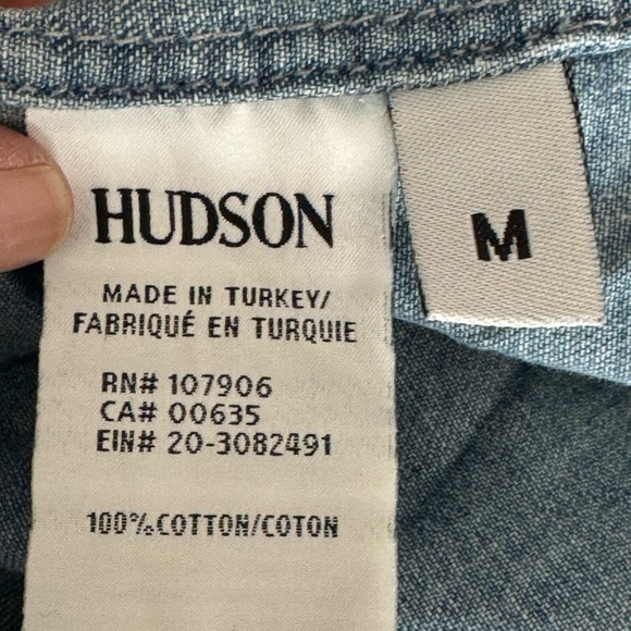 Hudson Jesns Distressed look, “Bijou” button up denim shirt - brand new!!! - Picture 10 of 11